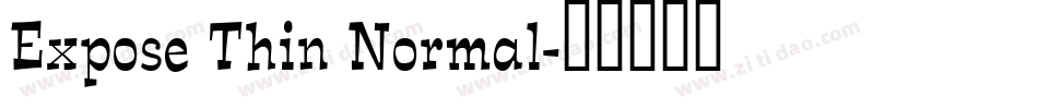 Expose Thin Normal字体转换